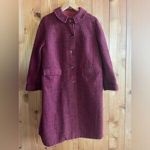 Harris Tweed Handwoven 100% Pure Scottish Wool 1950s coat